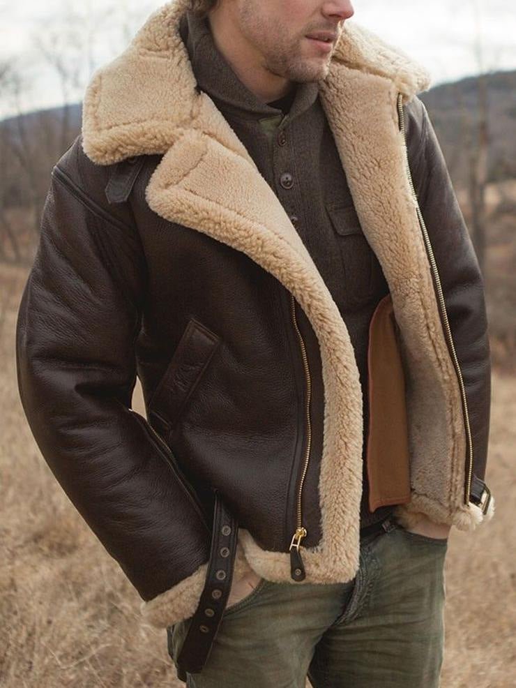 Fletcher | Premium Lammfell-Lederjacke