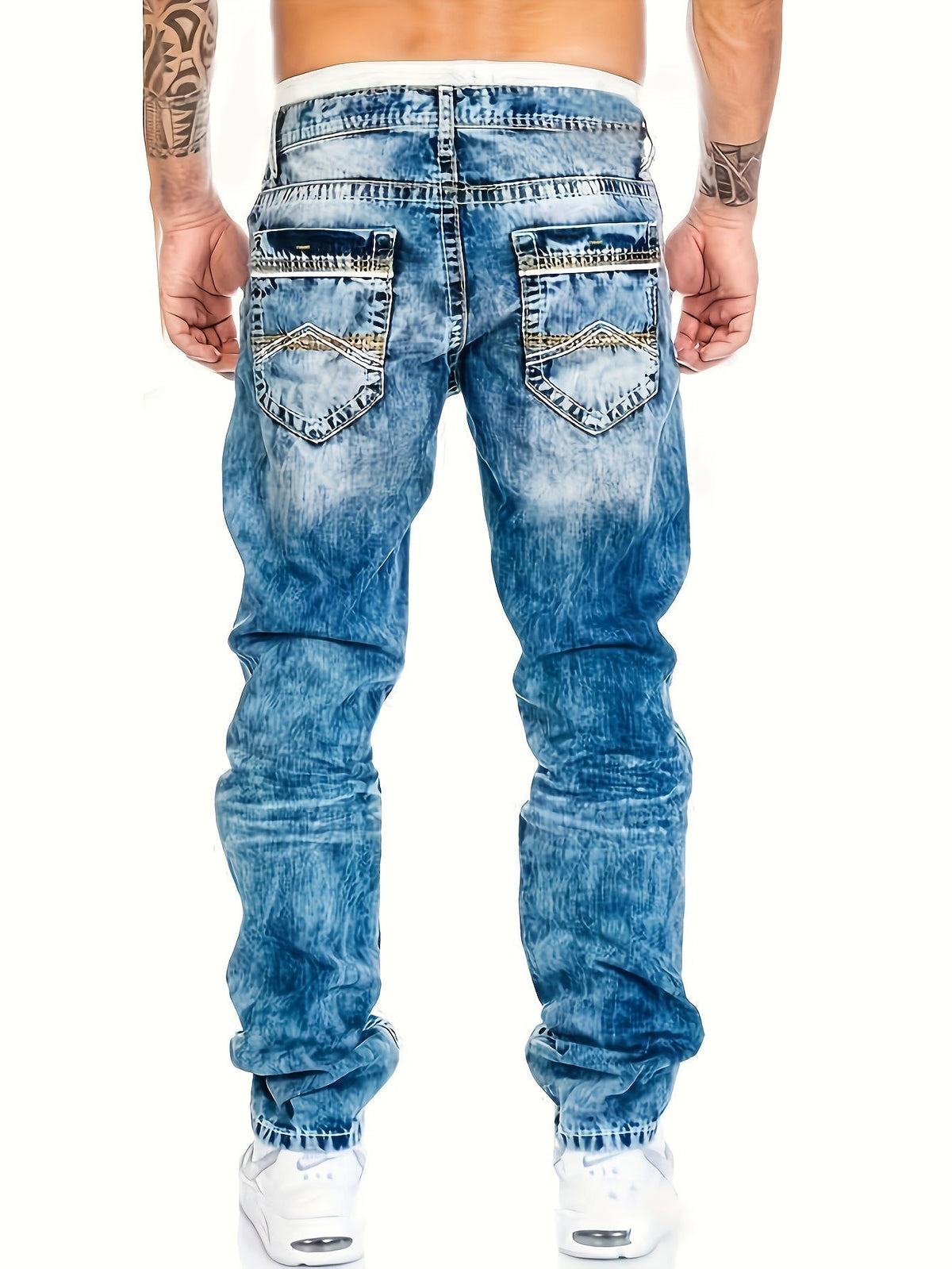 Robuste Punk Jeans für Herren mit Twisted Design