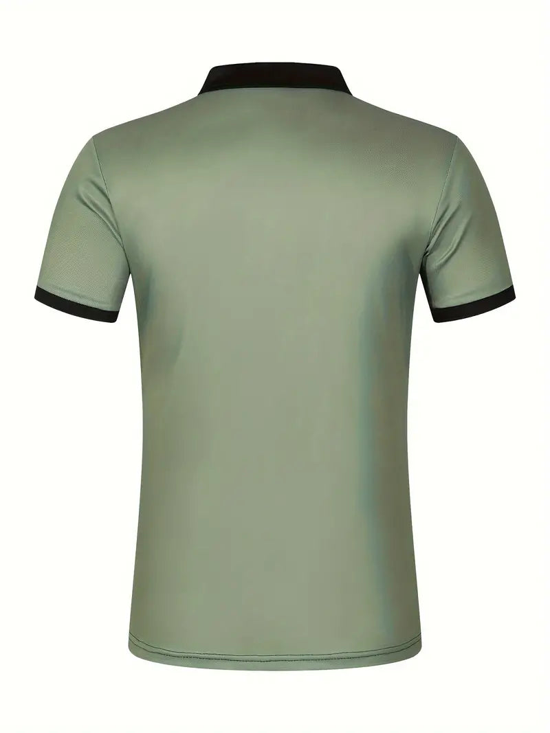 Men's Slim Fit Striped Polo Shirt - Short Sleeve, Casual & Stylish