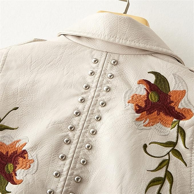 Echte Leder Damen Bikerjacke – Stylisches Frühlingsmodell