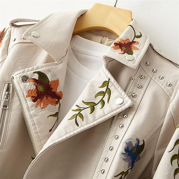 Echte Leder Damen Bikerjacke – Stylisches Frühlingsmodell