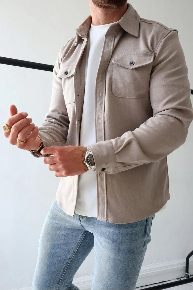 André - Lederjacke mit Knöpfen