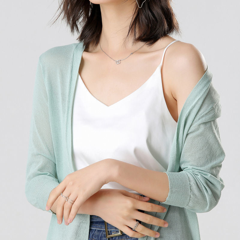 Silvaine - Leichter und eleganter Sommerstrickcardigan für optimalen Tragekomfort