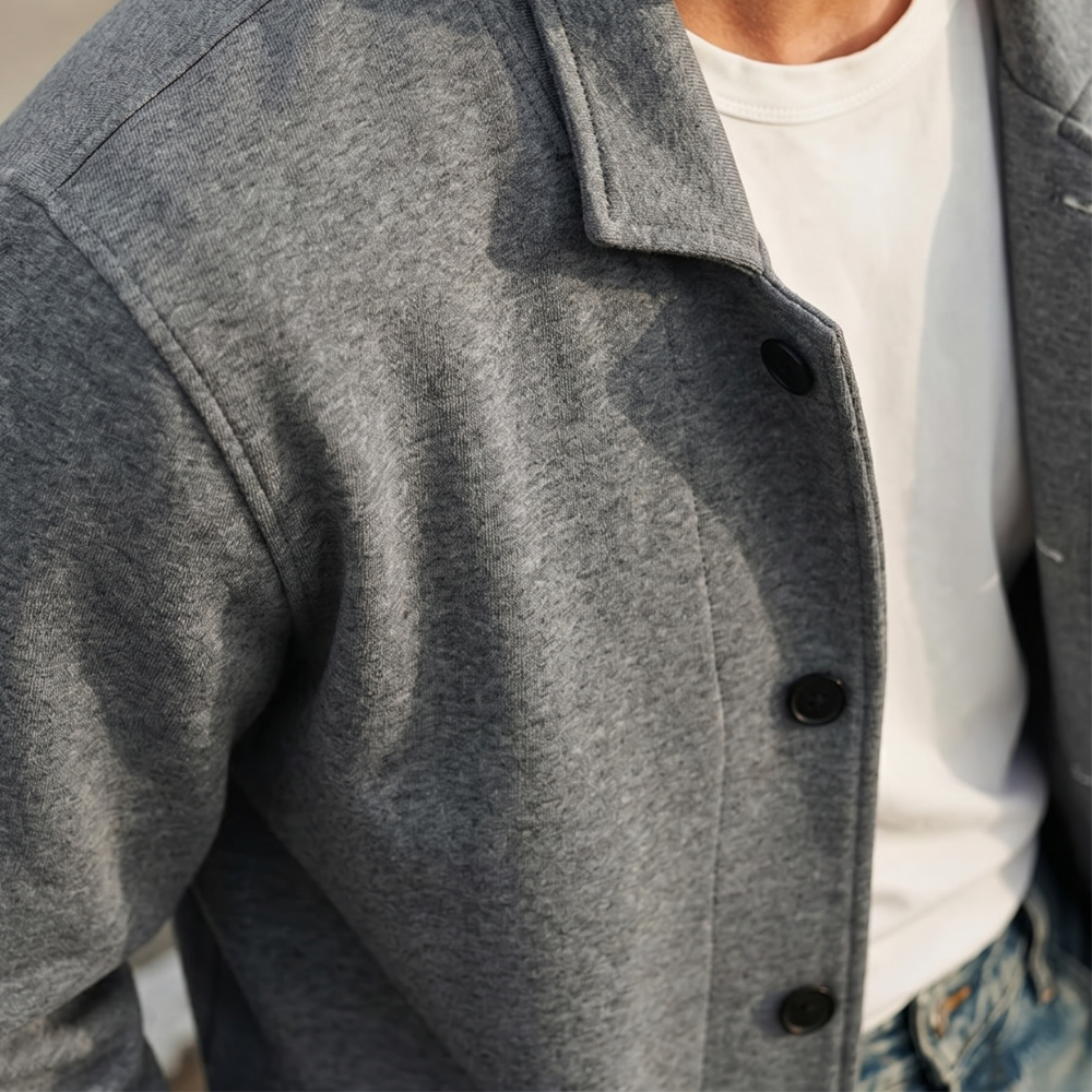 Leichte Herren-Casualjacke mit Knöpfen für den Alltag