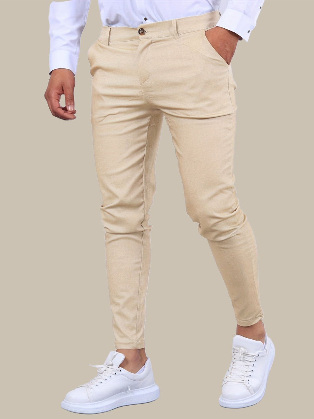 Herren Slim Fit Chino-Hose für Alltag und semi-formelle Anlässe