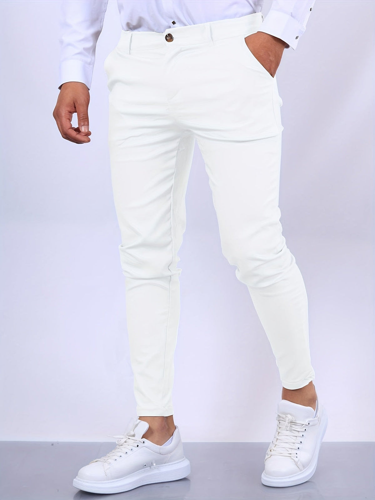 Herren Slim Fit Chino-Hose für Alltag und semi-formelle Anlässe
