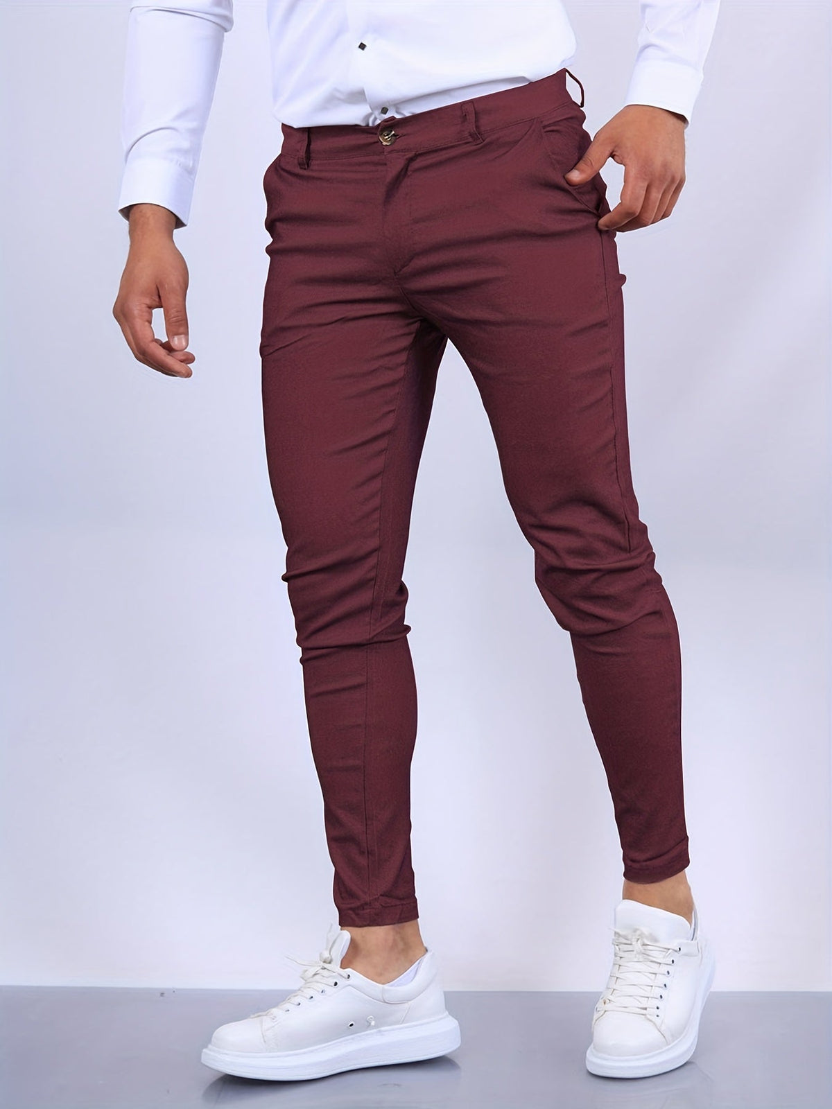 Herren Slim Fit Chino-Hose für Alltag und semi-formelle Anlässe