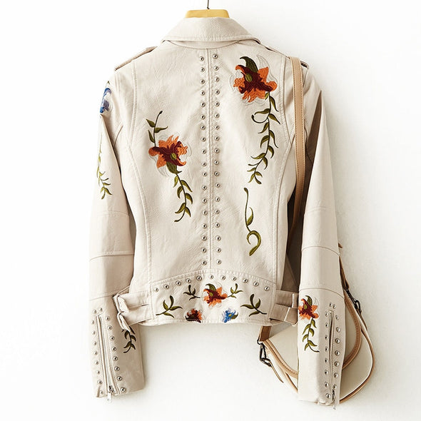 Echte Leder Damen Bikerjacke – Stylisches Frühlingsmodell