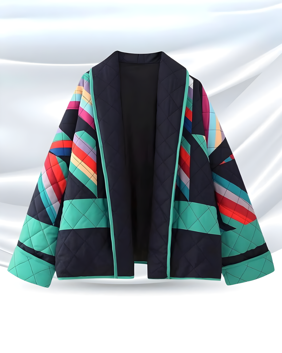 Frühlingshafte Damen Oversize Steppjacke aus leichter Baumwolle, lässiger Stil