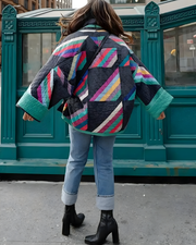 Frühlingshafte Damen Oversize Steppjacke aus leichter Baumwolle, lässiger Stil