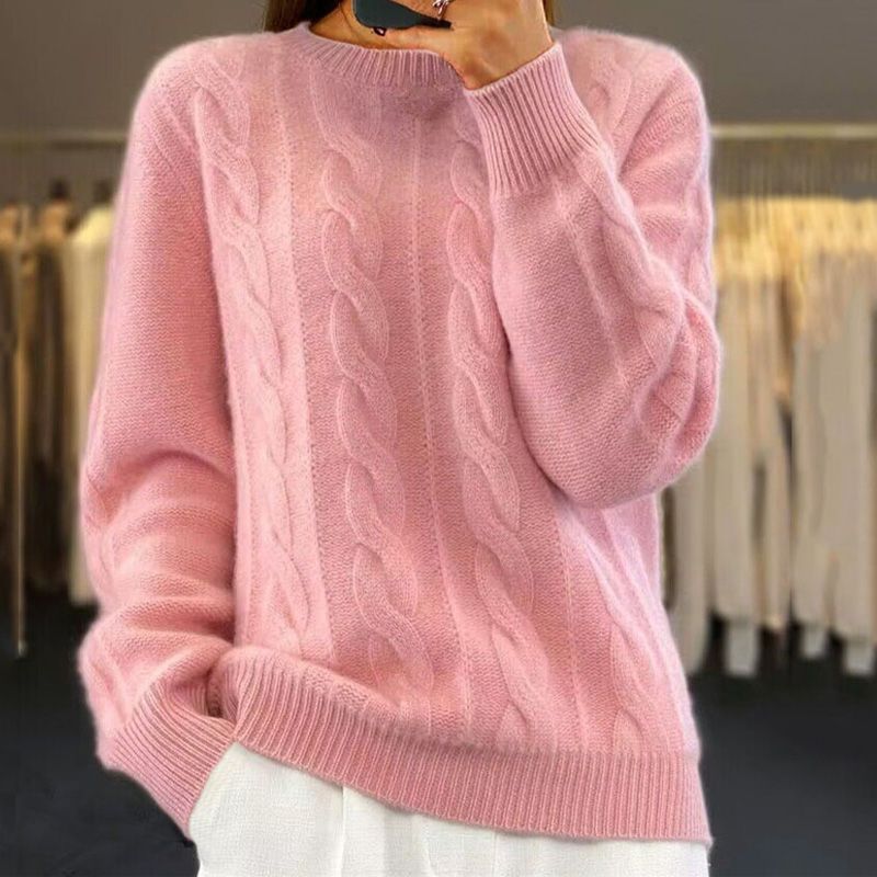 Eleganter Damenpullover aus leichter Wolle – Klassischer Strickpullover für den Frühling