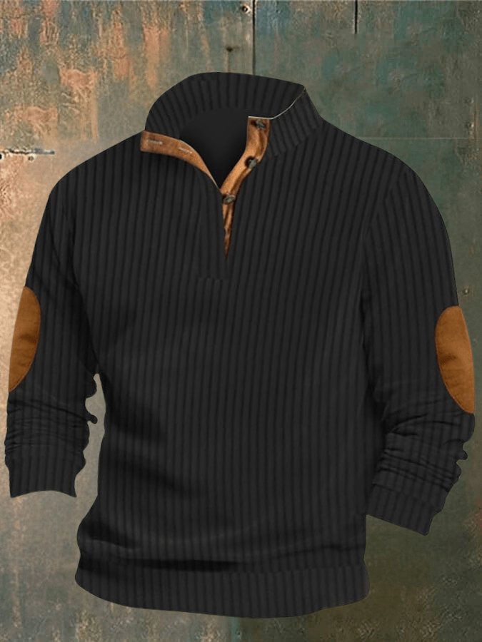 COOPER - RIPPED SWEATER MIT HOHEM KRAGEN