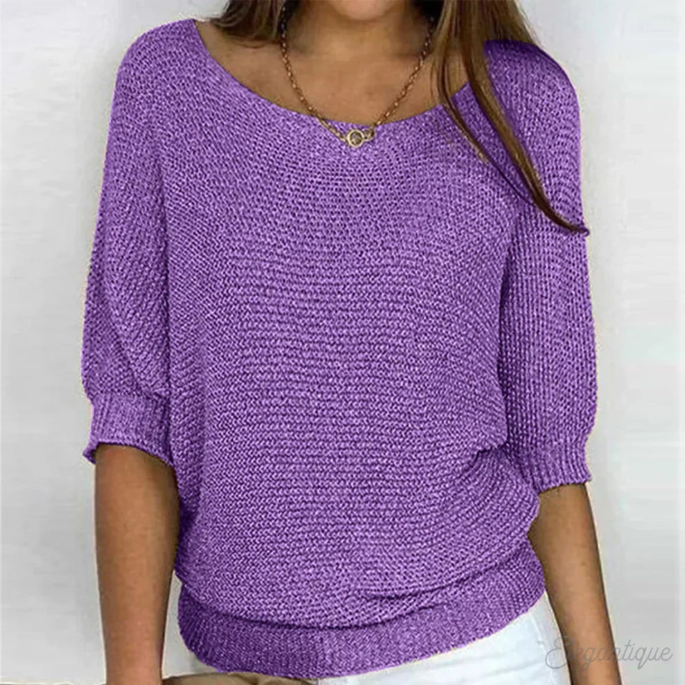 Eleganter Damenpullover aus Merinowolle für den Frühling – Lässiger Wollpullover