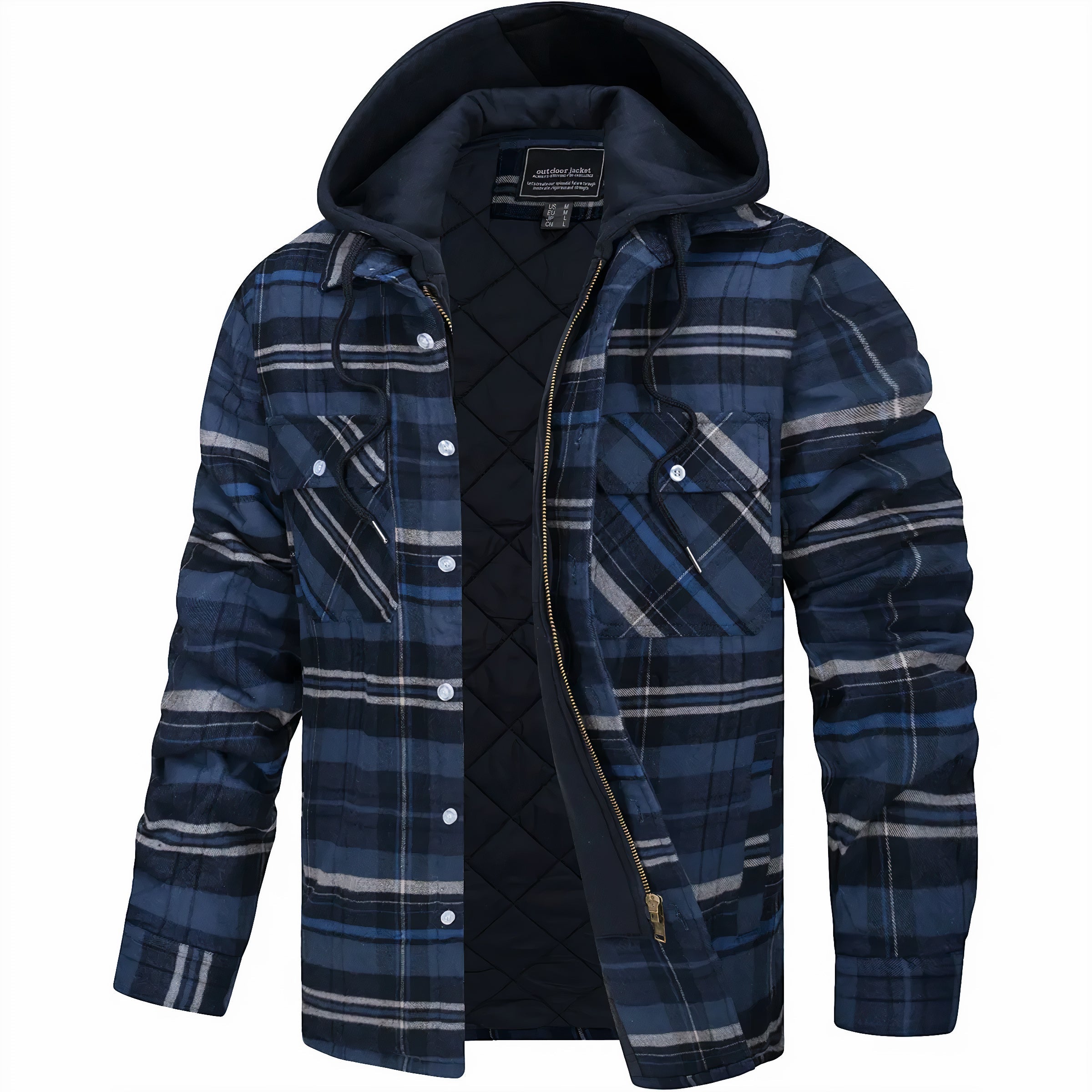 Declan | Karierte Jacke mit Reißverschluss