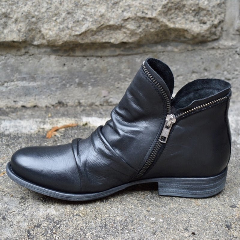 Julie - Lederstiefel mit Reißverschluss für Damen
