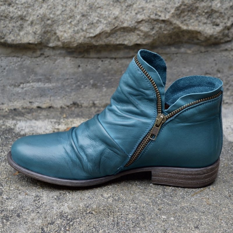 Julie - Lederstiefel mit Reißverschluss für Damen