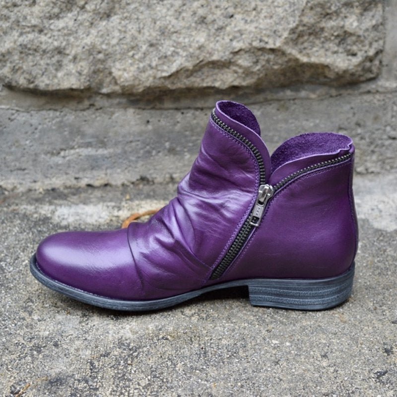 Julie - Lederstiefel mit Reißverschluss für Damen
