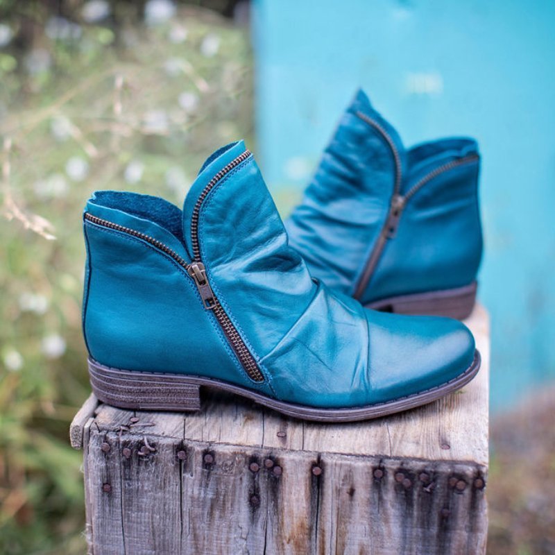 Julie - Lederstiefel mit Reißverschluss für Damen