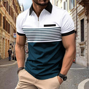 Modisches Herren Poloshirt mit Streifen - Slim Fit und atmungsaktiver Freizeitlook